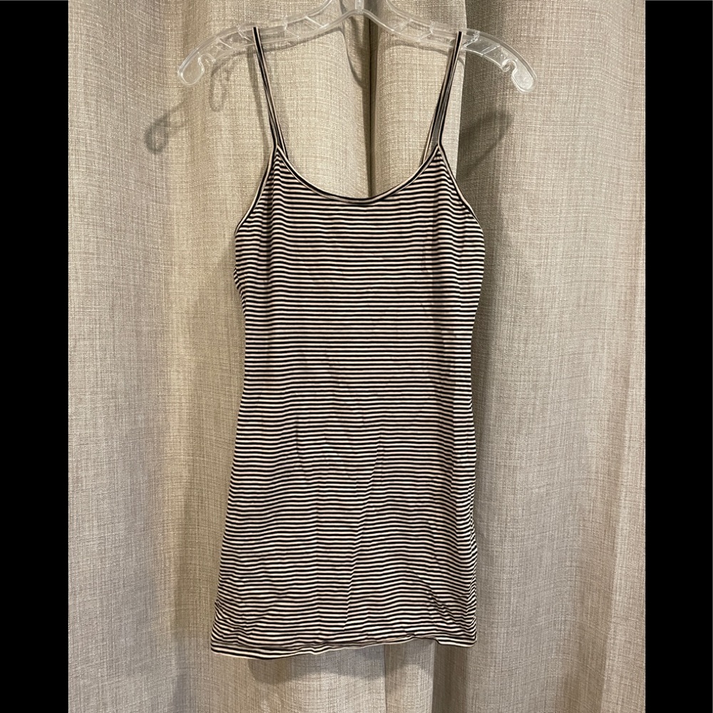 Black and white striped mini-dress!